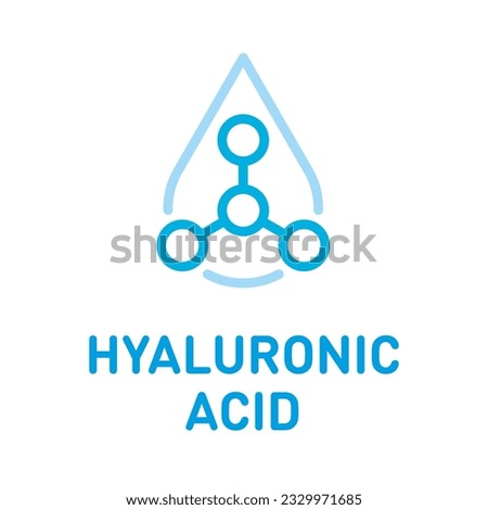 Hyaluronic Acid vector icon logo badge concept design