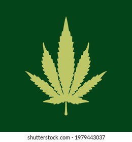 hybird cannabis logo vector icon illustration