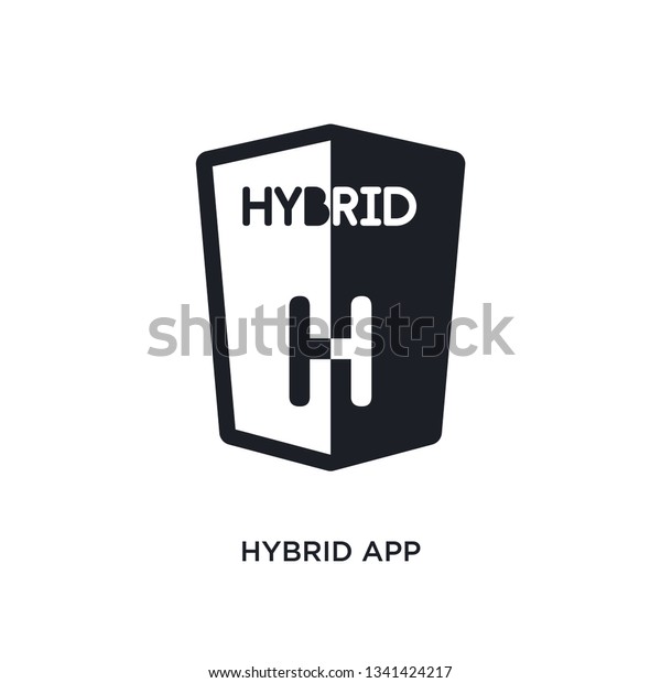 hybrid app\
isolated icon. simple element illustration from technology concept\
icons. hybrid app editable logo sign symbol design on white\
background. can be use for web and\
mobile