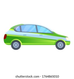 Icono de auto híbrido. Caricatura del icono híbrido del vector automático para el diseño web aislado en fondo blanco
