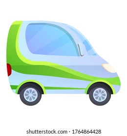 Hybrid car with accumulator icon. Cartoon of hybrid car with accumulator vector icon for web design isolated on white background
