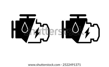 Hybrid Car Engine Vector Icon,electric car,gasoline car,diesel,
