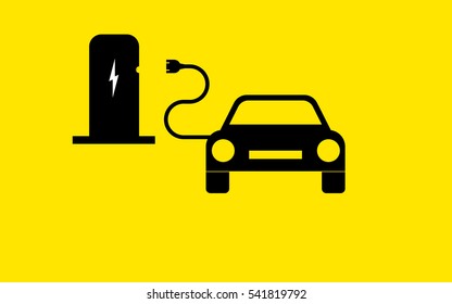 hybrid car icon Vector.