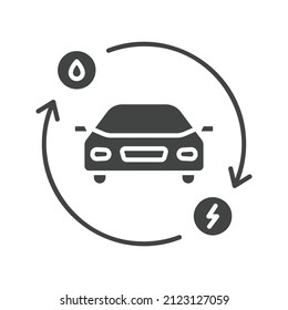 Hybrid Car icon vector image. Can also be used for Physical Fitness. Suitable for mobile apps, web apps and print media.