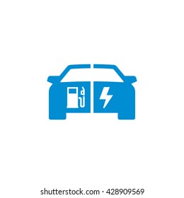 Hybrid Car Vector Icon 