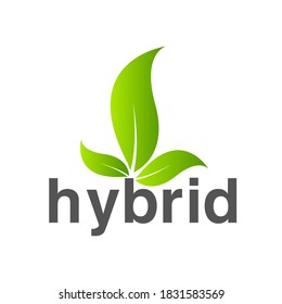 Icono de vector de coche híbrido para diseño web aislado en fondo blanco