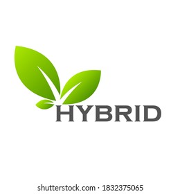 Hybrid car vector icon for web design isolated on white background