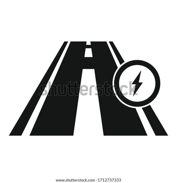 Hybrid energy road economy icon. Simple\
illustration of hybrid energy road economy vector icon for web\
design isolated on white\
background