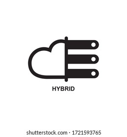 HYBRID ICON , ELECTRIC ICON VECTOR