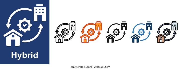  Hybrid  icon sets multiple style collection
