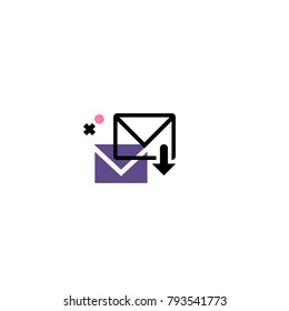 hybrid move envelope down icon