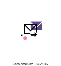 hybrid move envelope right icon