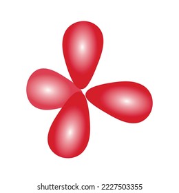 The hybrid orbitals required for tetrahedral complex ions. Scientific vector illustration isolated on white background.