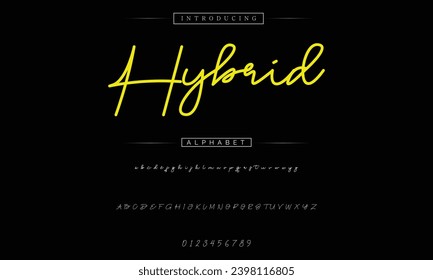 Hybrid signature Font Calligraphy Logotype Script Brush Font Type Font lettering handwritten
