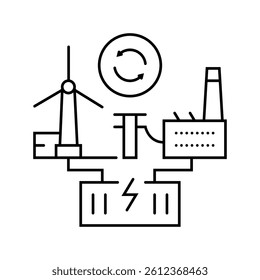 hybrid storage system line icon vector. hybrid storage system sign. isolated contour symbol black illustration