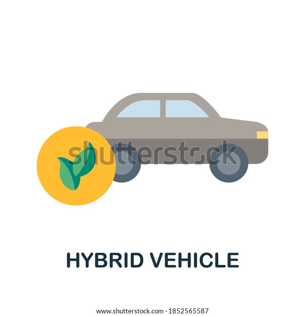 Hybrid Vehicle icon. Simple element
from electric vehicle collection. Creative Hybrid Vehicle icon for
web design, templates, infographics and
more