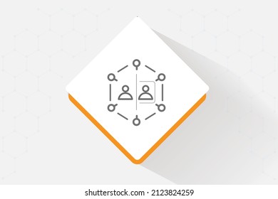 Hybrid version icon vector design