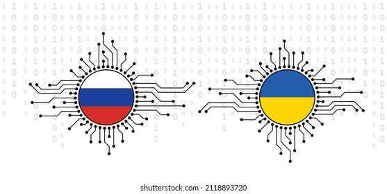 Hybrid war and warfare, DDoS attack. Cyber war, Russia, ukraine gas conflict. Hackers and cyber crime, Hackers, cyber criminals phishing steal personal information, login details or password. Invasion