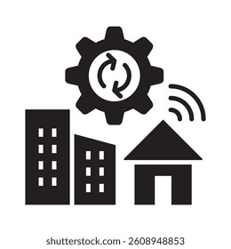 Hybrid Work Icon Element for Design
