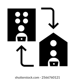 Hybrid Workforce Flat editable icon