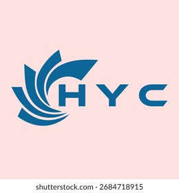 HYC Letter Design. Logo-Design der HYC-Buchstabentechnologie. HYC Monogram Logo Design für Unternehmer und Unternehmen.