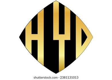 HYD, HY, YD, logo. Abstract initial monogram letter alphabet logo design