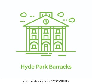 Hyde park barracks is well known brick building in sydney 