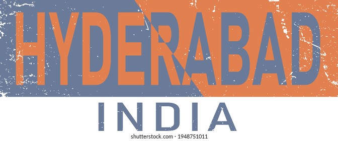 hyderabad, text design. Vector calligraphy. Typography poster. Usable as background.
