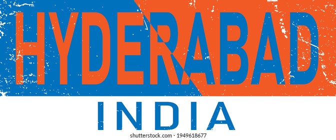 hyderabad, text design. Vector calligraphy. Typography poster. Usable as background.