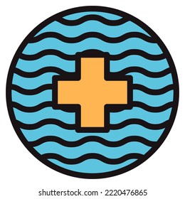 hydortherapy modern concept ui ux icon for website, app, presentaion, flyer, brochure etc.