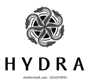 Hydra coin crypto currency vector illustration