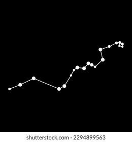 Hydra constellation map. Vector illustration.