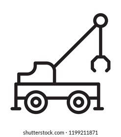 A hydra crane with lift over it for lifting goods 