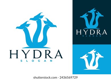 Hydra Dragon Ancient Logo Design