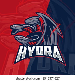 hydra dragon mascot esport logo design