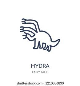 Hydra icon. Hydra linear symbol design from Fairy tale collection. Simple outline element vector illustration on white background.