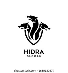 Hydra Logo Black Icon Design Vector Illustration