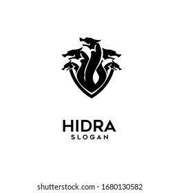 hydra logo black icon design vector illustration