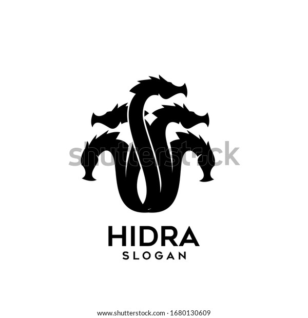 Hydra Logo Black Icon Design Vector Stock Vector (Royalty Free) 1680130609