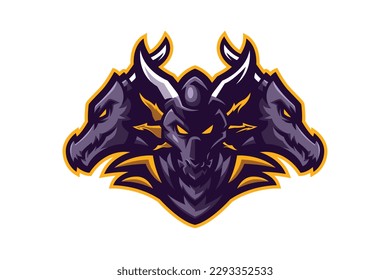 Hydra sport mascot logo cartoon illustration vector