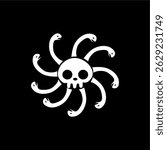 Hydra-Inspired Pirate Skull Emblem Vector Design
