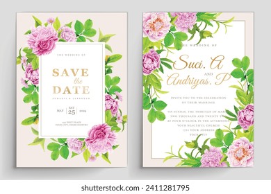 hidrangea fondo floral y conjunto de tarjetas de corona