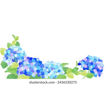 Hydrangea flower frame that blooms in early summer