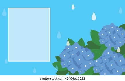 
Hydrangea flower illustration background frame material