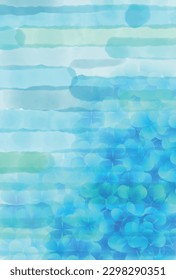 hydrangea flower rainy season background