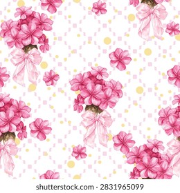 Hydrangea flower seamless pattern print