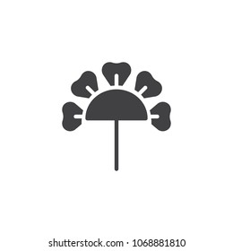 Hydrangea flower vector icon. filled flat sign for mobile concept and web design. Leaves simple solid icon. Symbol, logo illustration. Pixel perfect vector graphics