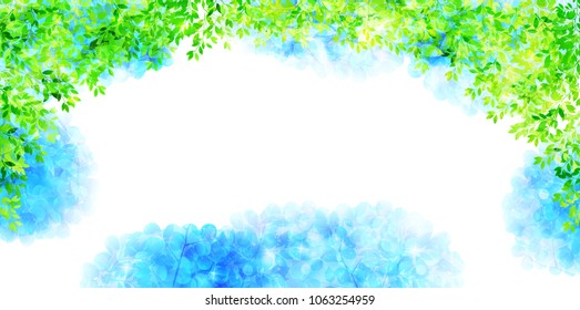 Hydrangea rainy season flower background