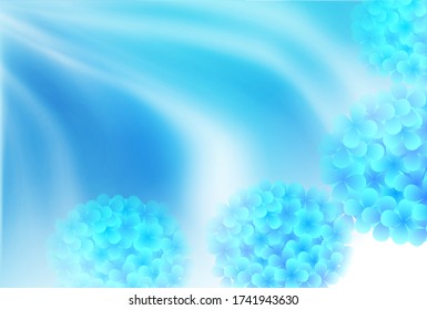 Hydrangea Regenzeit Blütenuntergrund