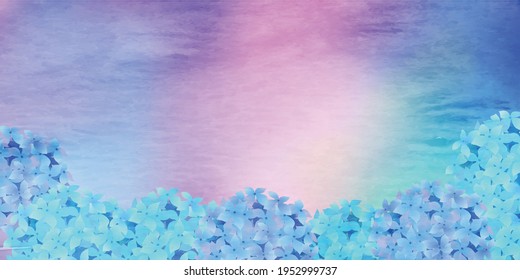 Hydrangea Rainy Season Flower Background 